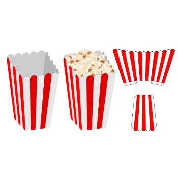Popcorn And French Fries Boxes